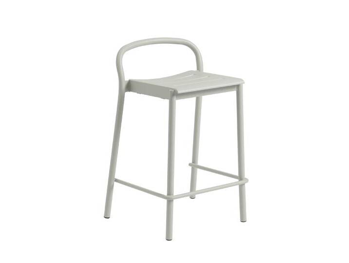 Muuto Linear Steel Barhocker, höhe 65 cm, grau von Muuto