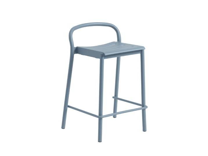Muuto Linear Steel Barhocker, höhe 65 cm, pale blue von Muuto