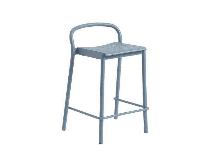 Muuto Linear Steel Barhocker, höhe 65 cm, pale blue von Muuto