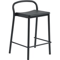 Muuto - Linear Steel Barhocker Outdoor, SH 65 cm, schwarz von Muuto