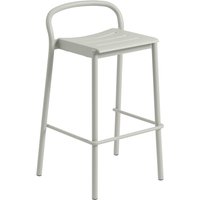 Muuto - Linear Steel Barhocker Outdoor, SH 75 cm, grau von Muuto