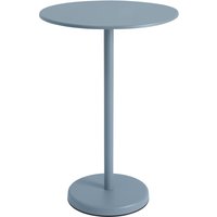 Muuto - Linear Steel Bistrotisch Outdoor, Ø 70 x H 105 cm, hellblau von Muuto