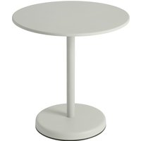 Muuto - Linear Steel Bistrotisch Outdoor, Ø 70 x H 73 cm, grau von Muuto