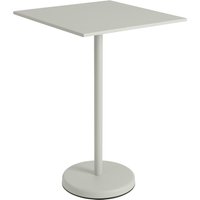 Muuto - Linear Steel Bistrotisch Outdoor 70 x 70 cm, H 105 cm, grau von Muuto