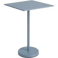 Muuto - Linear Steel Bistrotisch Outdoor 70 x 70 cm, H 105 cm, hellblau von Muuto