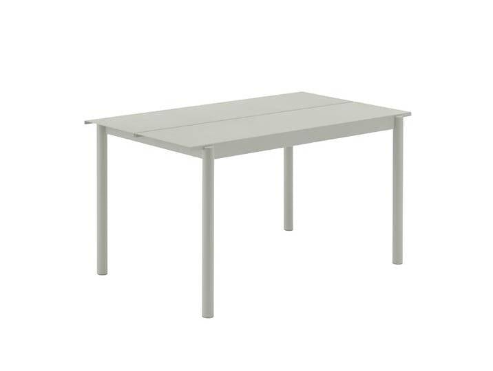 Muuto Linear Steel Gartentisch, 140 x 75 cm, grau von Muuto