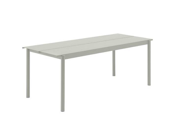 Muuto Linear Steel Gartentisch, 220 x 90 cm, grau von Muuto