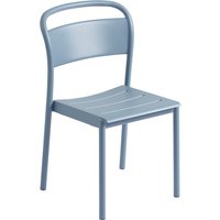 Muuto - Linear Steel Side Chair Outdoor, hellblau von Muuto