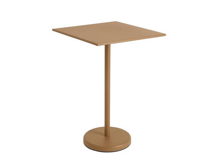 Muuto Linear Steel Stehtisch, 70 x 70 cm, burnt orange von Muuto