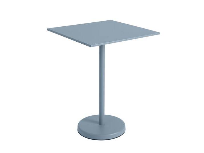 Muuto Linear Steel Tisch, 70 x 70 cm, höhe 95 cm, pale blue von Muuto