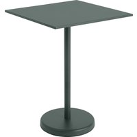 Muuto - Linear Steel Tisch quadratisch - dark green - Höhe 95 cm von Muuto