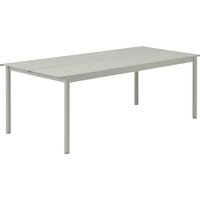 Muuto - Linear Steel Outdoor Gartentisch, 220 x 90 cm, grau von Muuto