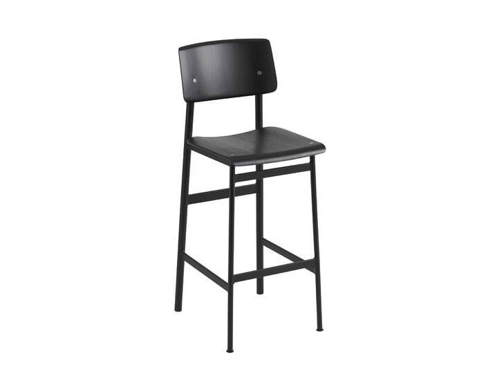 Muuto Loft Barhocker, höhe 75 cm, schwarz von Muuto