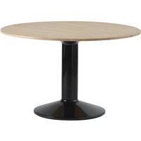 Muuto - Midst Esstisch, Ø 120 cm, Eiche geölt / schwarz von Muuto