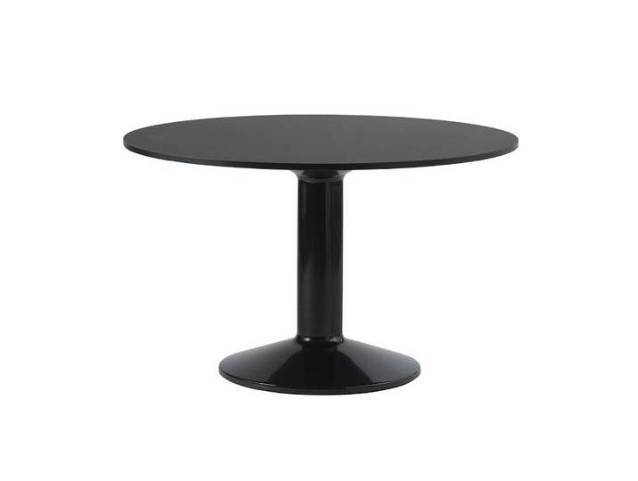 Muuto Midst Tisch, Ø 120 cm, linoleum schwarz / schwarz von Muuto