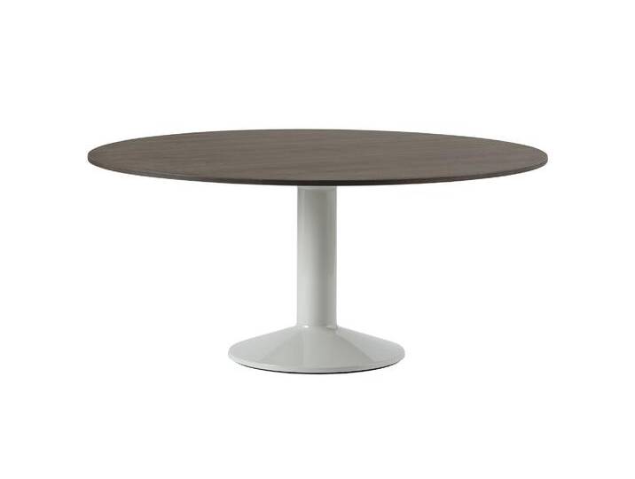 Muuto Midst Tisch, Ø 160 cm, eiche dunkel geölt / grau von Muuto