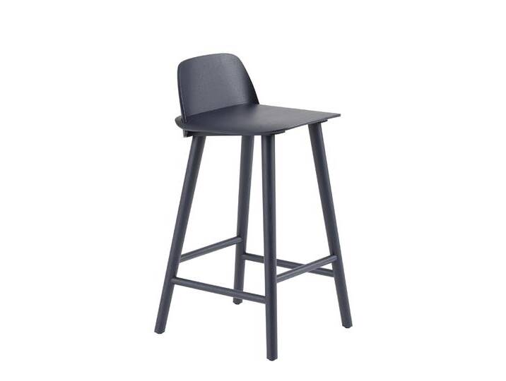 Muuto Nerd Barhocker, höhe 65 cm, midnight blue von Muuto