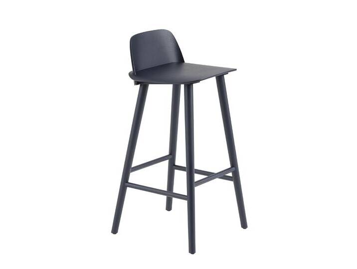 Muuto Nerd Barhocker, höhe 75 cm, midnight blue von Muuto