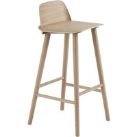 Muuto - Nerd Barhocker H 75 cm, Eiche von Muuto