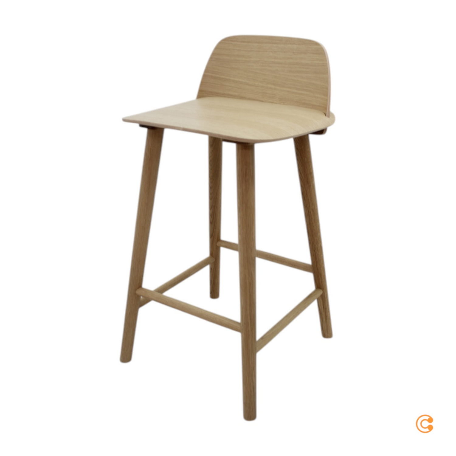 Muuto Nerd Barhocker Sitzhocker Barstuhl Eiche Holzhocker Siehe Text/Foto B-Ware von Muuto