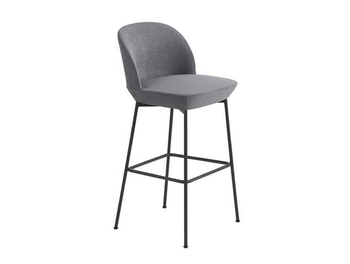Muuto Oslo Barhocker, höhe 75 cm, still 161 / schwarz von Muuto