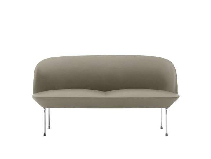Muuto Oslo Sofa 2-Sitzer, refine leder stone / chrom Muuto Oslo Sofa 2-Sitzer, refine leder stone / chrom von Muuto