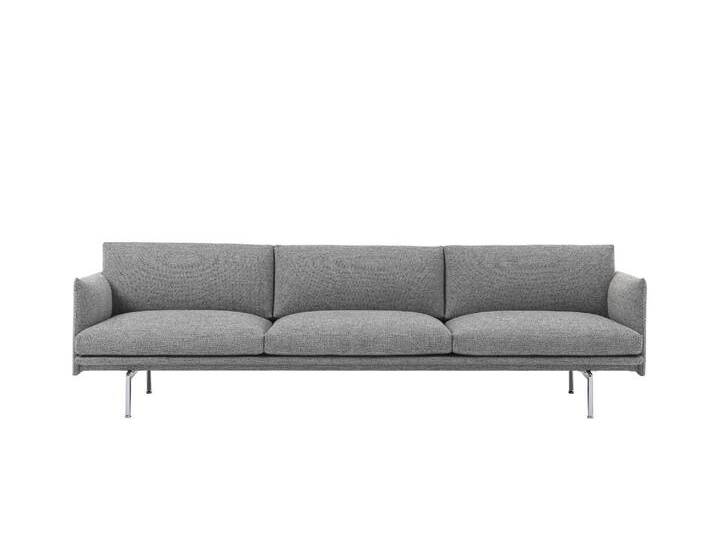 Muuto Outline Sofa 3,5-Sitzer, hallingdal 166 / polished aluminium Muuto Outline Sofa 3,5-Sitzer, hallingdal 166 / polished aluminium von Muuto