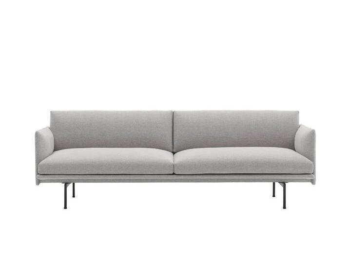 Muuto Outline Sofa 3-Sitzer, clay 12 / schwarz Muuto Outline Sofa 3-Sitzer, clay 12 / schwarz von Muuto