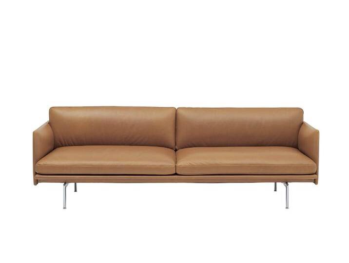 Muuto Outline Sofa 3-Sitzer, refine leder cognac / polished aluminium Muuto Outline Sofa 3-Sitzer, refine leder cognac / polished aluminium von Muuto
