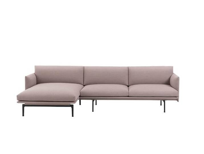 Muuto Outline Sofa Chaise Longue, links, fiord 551 / schwarz Muuto Outline Sofa Chaise Longue, links, fiord 551 / schwarz von Muuto