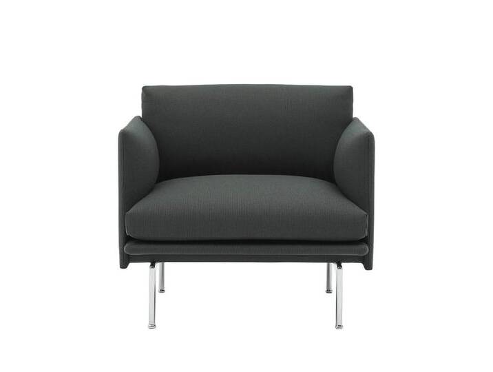 Muuto Outline Studio Chair, twill weave 990 / polished aluminium Muuto Outline Studio Chair, twill weave 990 / polished aluminium von Muuto