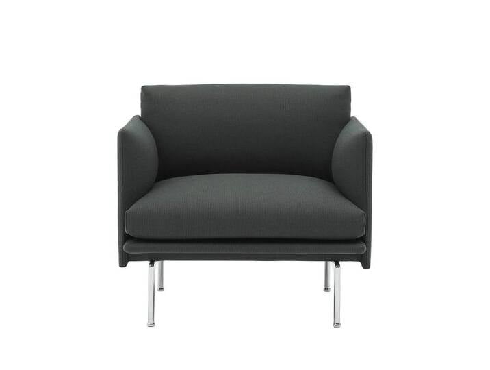 Muuto Outline Studio Chair, twill weave 990 / polished aluminium Muuto Outline Studio Chair, twill weave 990 / polished aluminium von Muuto