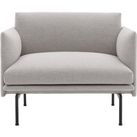 Muuto - Outline Studio Sessel, schwarz / greige (Kvadrat by Sahco Clay 12) von Muuto