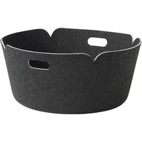 Muuto - Restore Runder Aufbewahrungskorb, black melange von Muuto