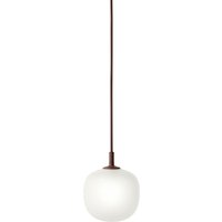 Muuto - Rime Pendelleuchte Ø 12 cm, opal / deep red von Muuto