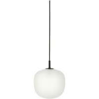 Muuto - Rime Pendelleuchte Ø 18 cm, opal / schwarz von Muuto