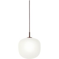 Muuto - Rime Pendelleuchte Ø 25 cm, opal / deep red von Muuto