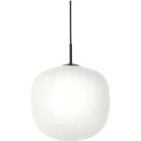 Muuto - Rime Pendelleuchte Ø 37 cm, opal / schwarz von Muuto