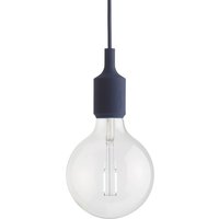 Muuto - Socket E27 LED-Pendelleuchte, mitternachtsblau von Muuto