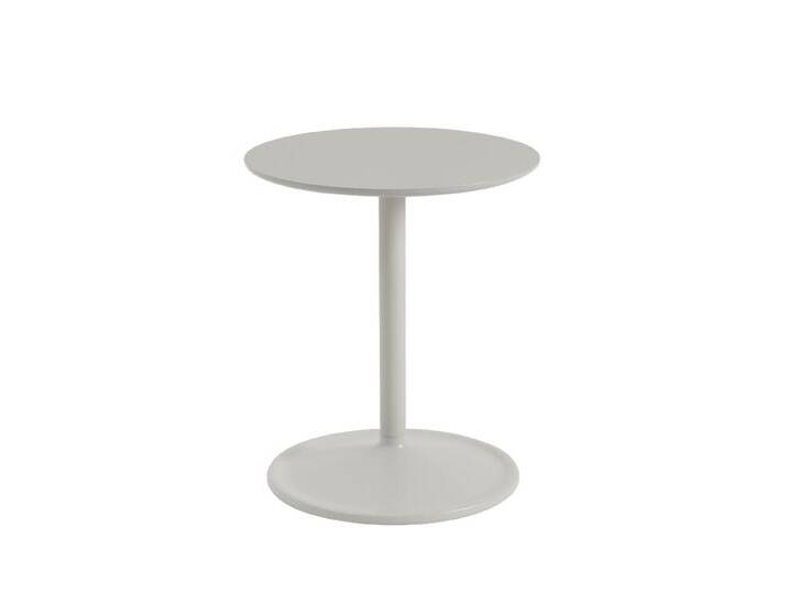 Muuto Soft Beistelltisch, Ø 41 cm, höhe 48 cm, grau linoleum / grau von Muuto