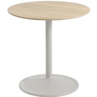 Muuto - Soft Beistelltisch, Ø 48 cm, H 48 cm, Eiche geölt / grau von Muuto