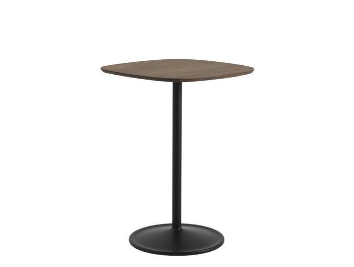 Muuto Soft Cafe Bar-/Tresentisch, 70 x 70 cm, eiche dunkel geölt / schwarz von Muuto