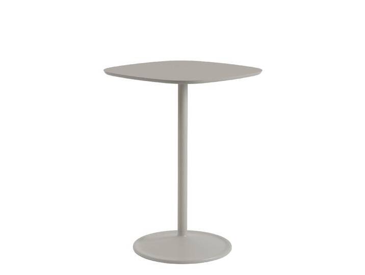 Muuto Soft Cafe Bar-/Tresentisch, 70 x 70 cm, grau linoleum / grau von Muuto