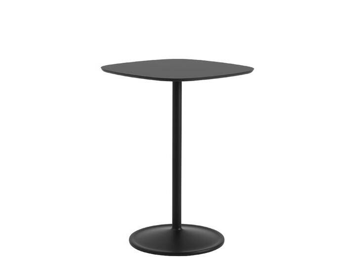 Muuto Soft Cafe Bar-/Tresentisch, 70 x 70 cm, schwarz nanolaminat / schwarz von Muuto