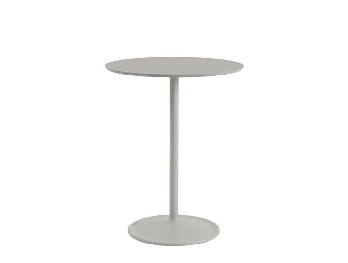 Muuto Soft Cafe Bar-/Tresentisch, Ø 75 cm, grau linoleum / grau von Muuto