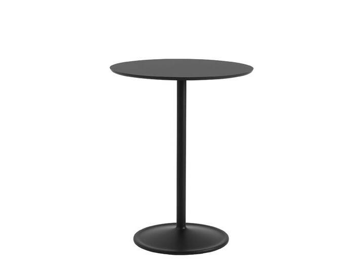 Muuto Soft Cafe Bar-/Tresentisch, Ø 75 cm, schwarz nanolaminat / schwarz von Muuto