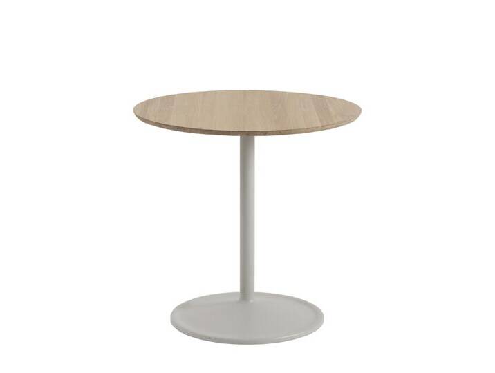 Muuto Soft Cafe Tisch, Ø 75 cm, eiche massiv / grau von Muuto