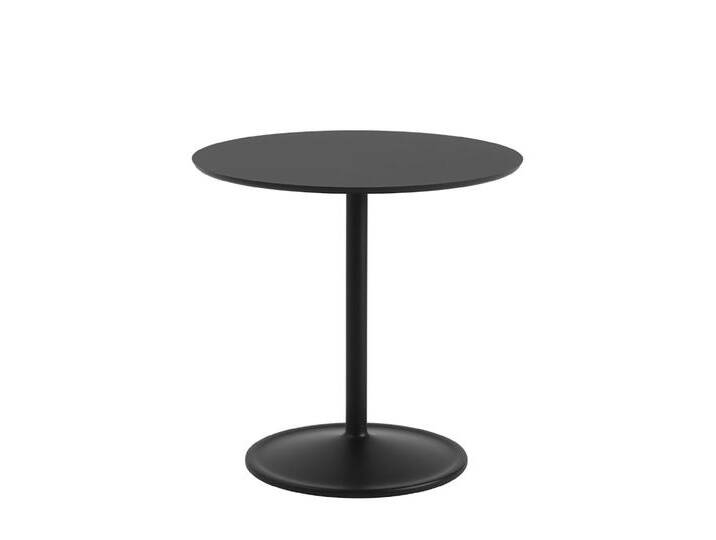 Muuto Soft Cafe Tisch, Ø 75 cm, schwarz nanolaminat / schwarz von Muuto