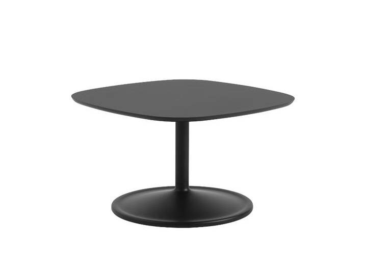 Muuto Soft Couchtisch, 70 x 70 cm, schwarz nanolaminat / schwarz von Muuto
