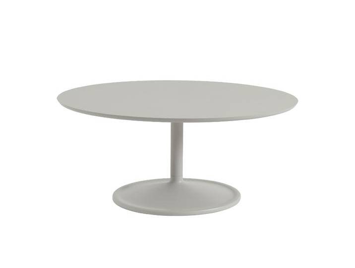Muuto Soft Couchtisch, Ø 95 cm, grau linoleum / grau von Muuto